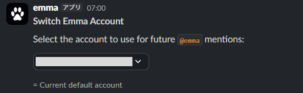 Slack switch command example